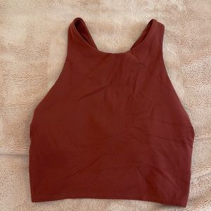 rust cropped tank